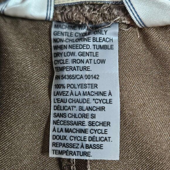 Allison Daley Stretch Pants 14 Women's Brown Elastic Waist Casual Pocket - Picture 10 of 11